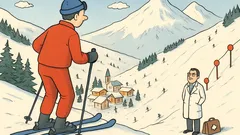 Witz: Ein Skifahrer schaut den Hang hinab…