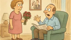 Witz: Ehemann fragt: «Echt? Gestern Hochzeitstag?»