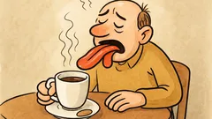 Witz: Ich verbrenne mir am Kaffee d’Zunge…