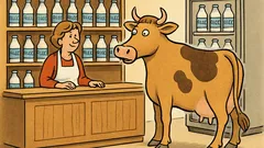 Witz: Eine Kuh kommt in den Milchladen…
