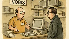 Witz: VOBIS – Verkauf ohne Beratung, inklusive Schrott.