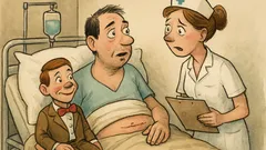 Witz: Ein Mann wird am Blinddarm operiert