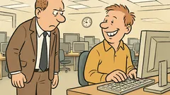 Witz: Im Grossraumbüro fragt der Chef...