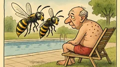 Witz: Zwei Wespen treffen sich im Freibad