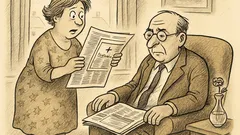 Witz: Sieh mal – deine Todesanzeige!