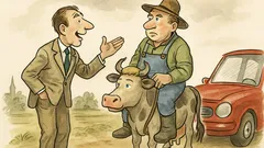 Witz: Ein Autoverkäufer trifft einen Bauern