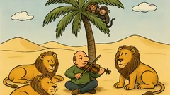 Witz: In der Wüste geigt einer…