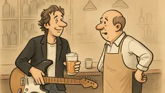 Witz: Ein Cover-Band-Musiker steht an der Bar