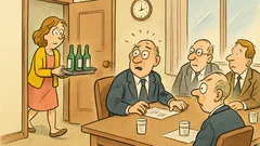 Witz: Eine Sekretärin stürmt in die Sitzung