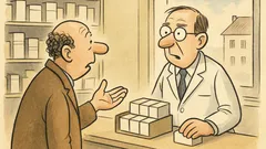 Witz: Zehn Päckchen Mottenkugeln, bitte!