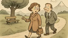 Witz: Sie: «Wieso laufen Sie mir nach?»