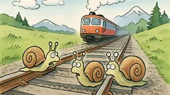 Witz: Drei Schnecken kriechen übers Bahngleis