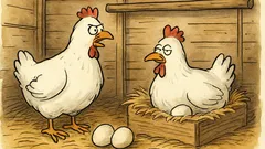 Witz: Im Hühnerstall prahlt ein Huhn…