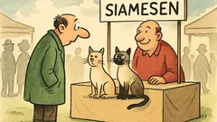 Witz: Ein Besucher an der Katzenausstellung…