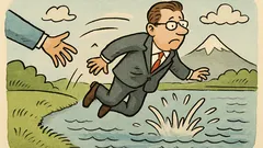 Witz: Ich werde ins kalte Wasser geworfen…