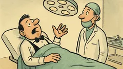 Witz: Der Kellner liegt auf dem OP-Tisch…