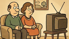 Witz: Läuft s'Fernseh – wer redet no?