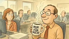 Witz: Im Grossraumbüro steht «Nur für mich!»