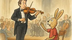 Witz: Häsli im Konzert fragt den Geiger