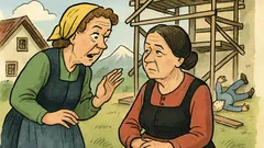 Witz: Zenzi erzählt der Nachbarin die Neuigkeit