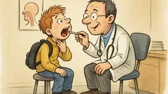 Witz: Felix kommt mit Halsschmerzen zum Arzt...