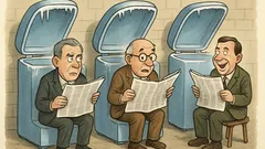 Witz: Bush, Gorbatschow und Krenz im Eisblock