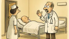 Witz: Herr Doktor, der Simulant aus Zimmer 32