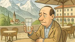 Witz: Ein Heilwassertrinker im Kurort seufzt