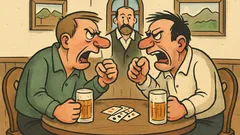 Witz: Im Tiroler Gasthof streiten zwei Männer