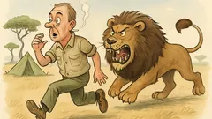 Witz: Konrad trifft nachts einen Löwen