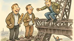 Witz: Drei Typen auf dem Eiffelturm…