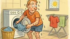 Witz: 30-Grad-Wäsche, aber 40 Grad Schweiss?