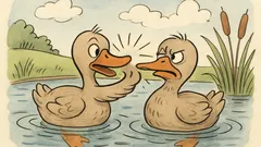 Witz: Zwei Enten schwimmen in einem Teich…