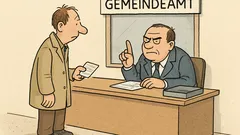 Witz: Ein Mann geht aufs Gemeindeamt...