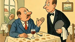 Witz: Herr Ober, werden hier nie Tischtücher gewechselt?