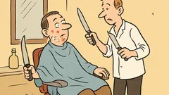 Witz: Im Coiffeursalon verlangt er ein Messer