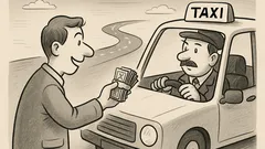 Witz: Ich geb dem Taxifahrer ein Bündel…