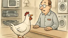 Witz: Kommt ein Huhn in den Elektroladen