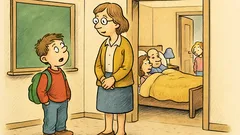 Witz: Karlchen erzählt in der Schule…