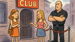 Witz: Zwei Frauen vor em Club