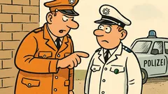 Witz: Früher waren Polizeiuniformen orange-weiß …