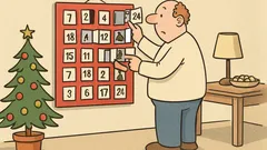 Witz: Adventskalender? Ich öffne alle Fenster sofort