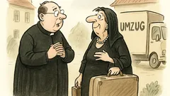 Witz: Der Pfarrer zur Witwe: „Schade…“