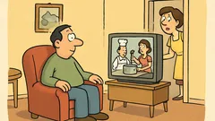 Witz: Ein Mann sitzt vorm Fernseher…